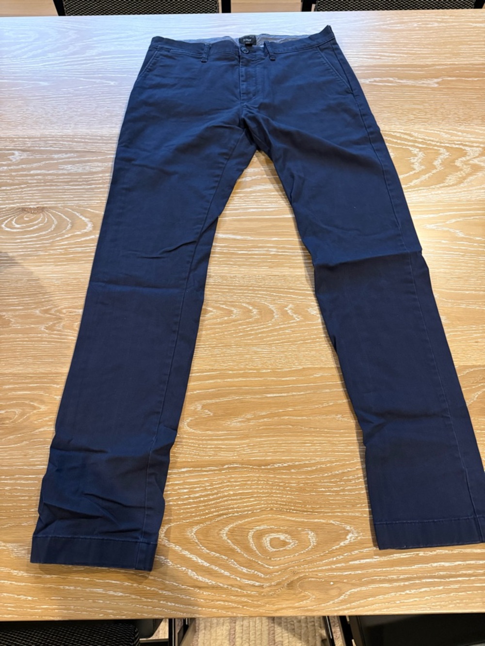 J. Crew Navy Button-Front Chinos